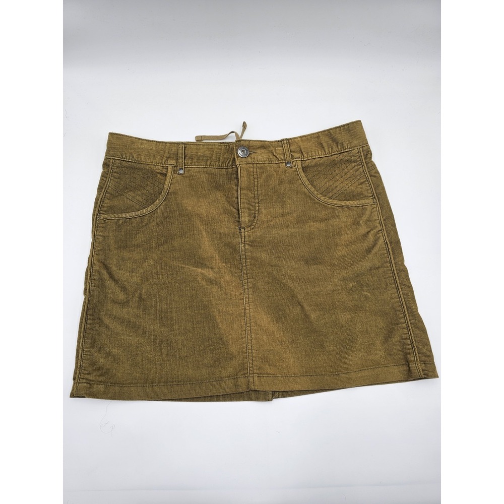 Athleta Skirt Womens 8 Kaleidoscope Cord‎ Old Gold Mini Corduroy 918970 80s